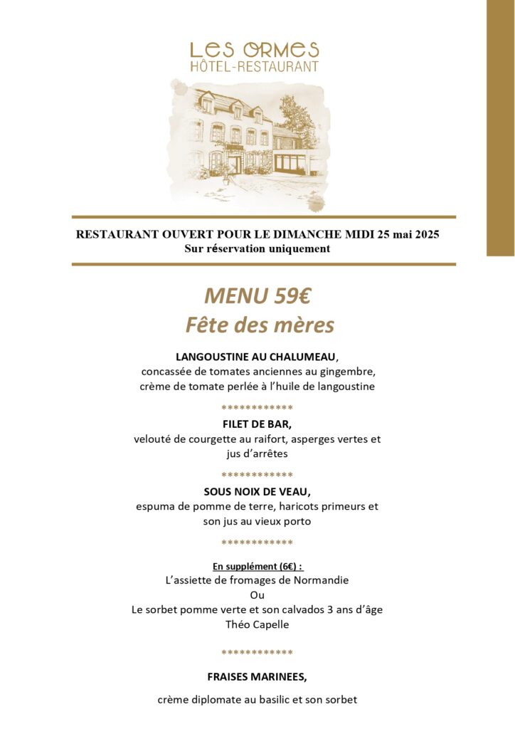menu fete des meres
